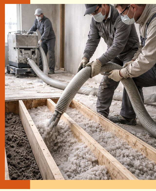 Заполнение полостей межэтажного перекрытия в Муроме эффективно и герметично