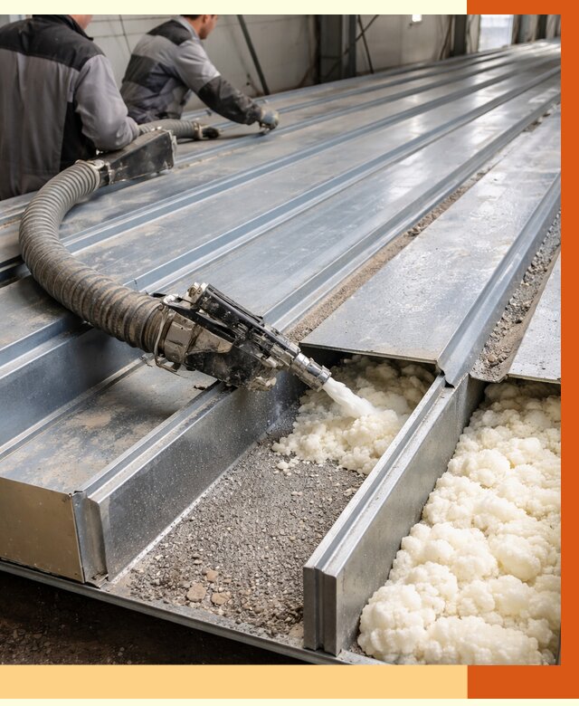 Заполнение пустот кровельных панелей в Муроме от 7351 руб. под ключ | ТепломастерМум