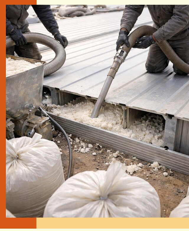 Заполнение пустот кровельных панелей пенными и мокрыми герметиками в Муроме