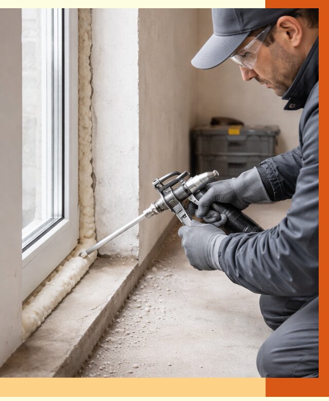 Герметизация стыков ППУ в Муроме от 1685 руб. за м2 — утепление примыканий под ключ | ТепломастерМум