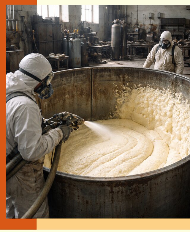 Заливка ппу в емкости с полной изоляцией и герметизацией в Муроме