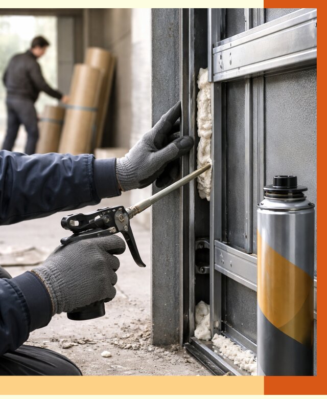 Заполнение пустот ворот в Муроме от 4595 руб. — заливка ППУ, утепление под ключ | ТепломастерМум