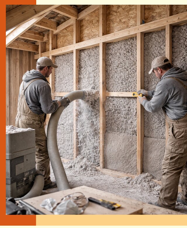 Утепление эковатой стен, потолков и перекрытий в Муроме