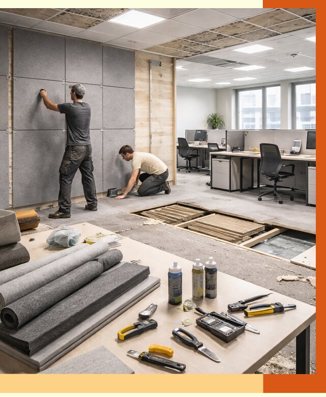 Профессиональная шумоизоляция офиса в Муроме от 6892 руб. за м2 | ТепломастерМум