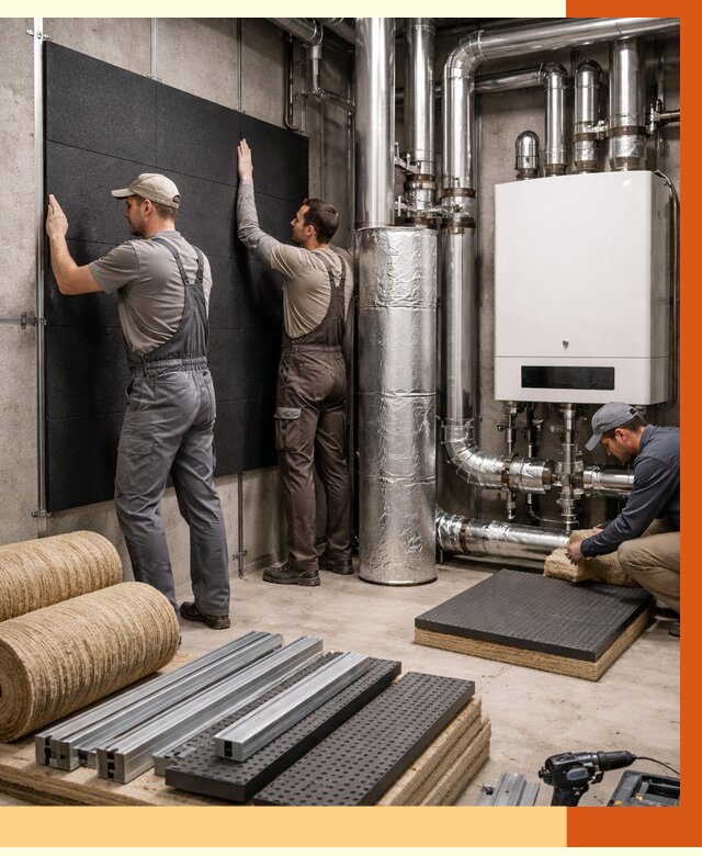 Шумоизоляция котельной в Муроме от 6637 руб. под ключ | Профессиональная звукоизоляция — ТепломастерМум