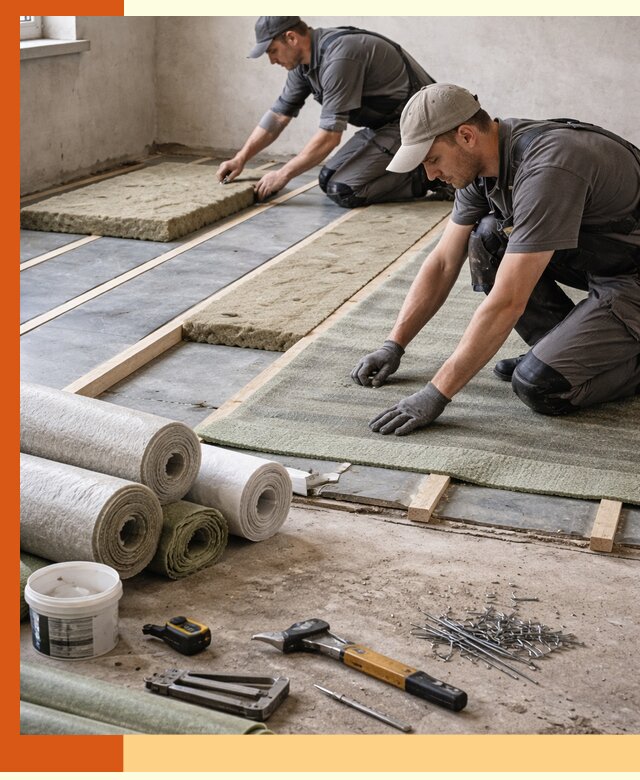 Шумоизоляция пола в Муроме — профессиональная звукоизоляция помещений