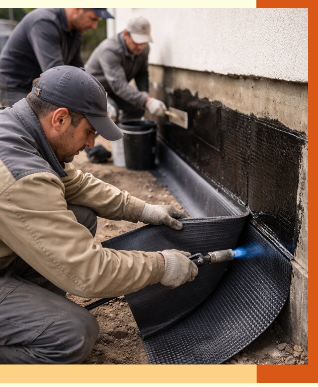 Гидроизоляция цоколя и отмостки в Муроме от 8679 руб. — ТепломастерМум