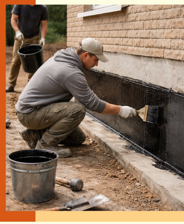 Гидроизоляция цоколя домов и зданий в Муроме эффективными методами