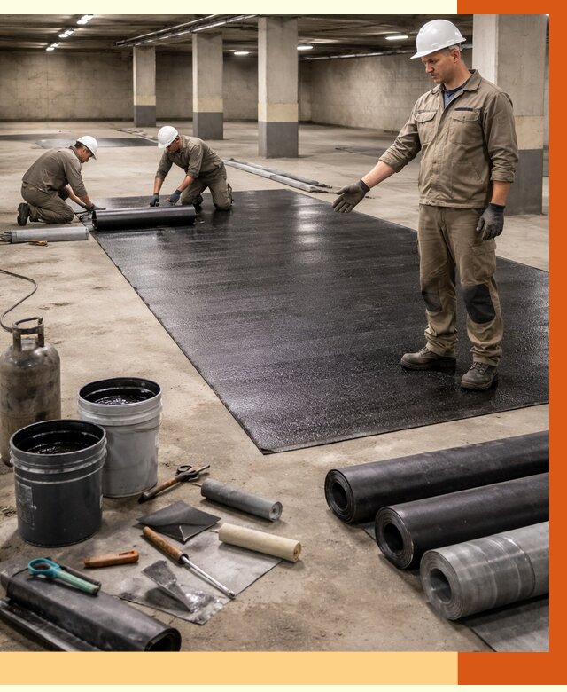 Гидроизоляция паркинга в Муроме от 1225 руб/м² — профессиональная защита | ТепломастерМум