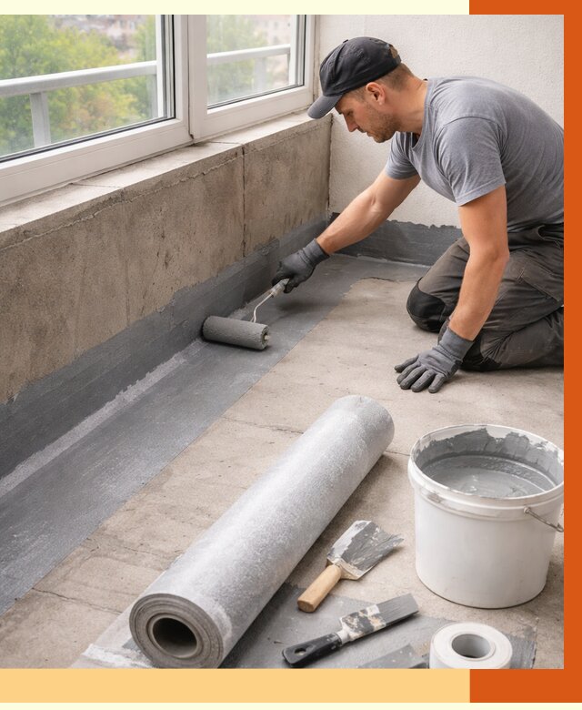 Профессиональная гидроизоляция балкона в Муроме от 4288 руб. | ТепломастерМум