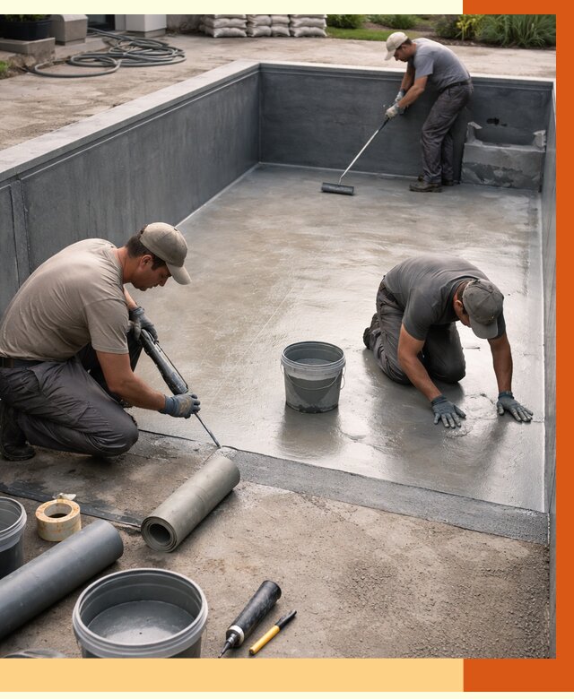 Профессиональная гидроизоляция бассейна в Муроме от 6637 руб. за м2 | ТепломастерМум