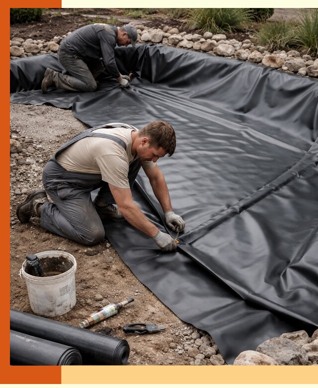 Гидроизоляция пруда в Муроме: надежная защита и герметизация