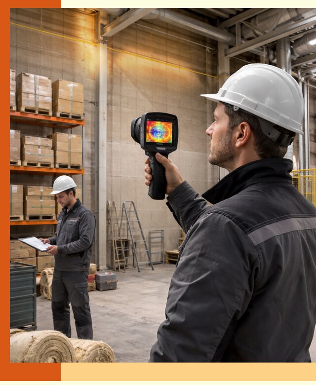 Тепловизионное обследование склада и выявление утечек в Муроме