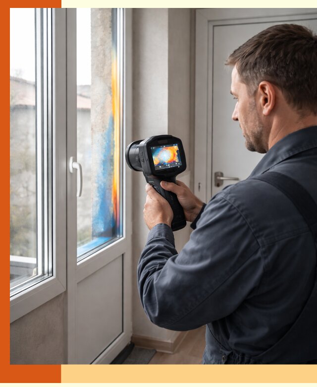 Тепловизионное обследование окон и дверей в Муроме