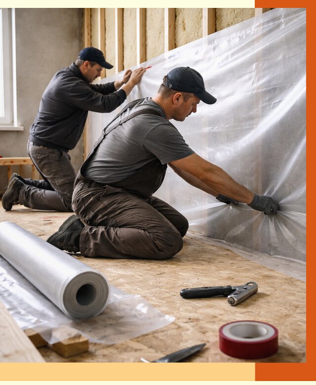 Монтаж пароизоляции в Муроме от 2553 руб. — установка и укладка под ключ | ТепломастерМум