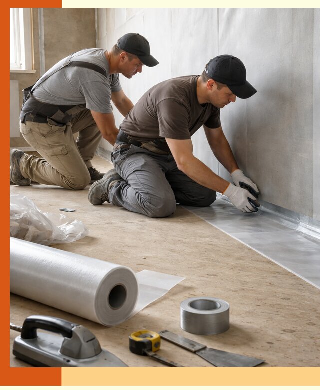 Монтаж пароизоляции для дома и помещений в Муроме