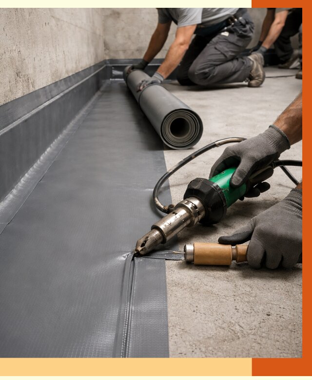 Монтаж гидроизоляционной мембраны в Муроме от 1016 руб/м2 | ТепломастерМум