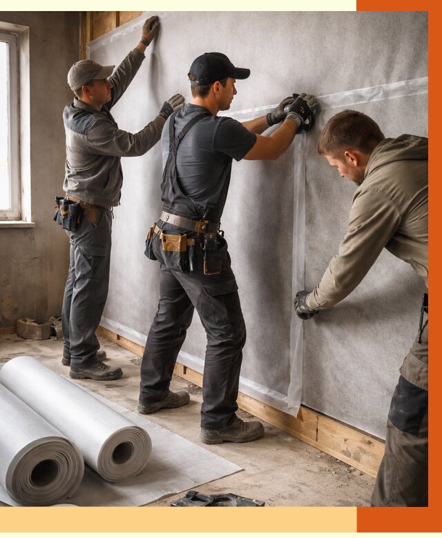 Монтаж ветроизоляции в Муроме от 4595 руб./м2 — профессионально | ТепломастерМум