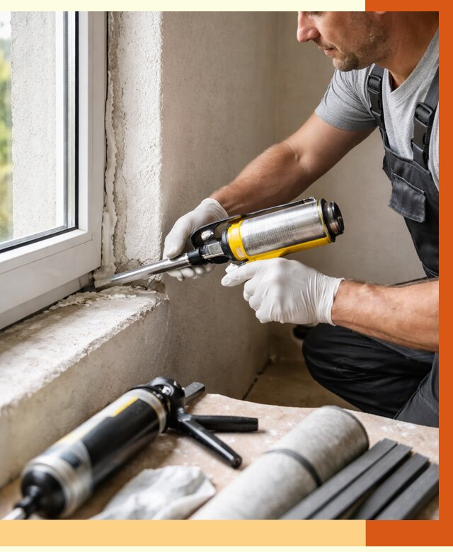 Герметизация стыков и примыканий в Муроме от 1225 руб. под ключ | ТепломастерМум