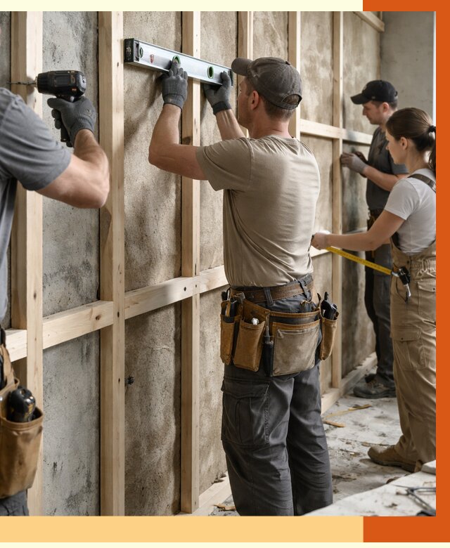 Монтаж обрешетки под утепление в Муроме от 1174 руб/м² | Заказать у ТепломастерМум